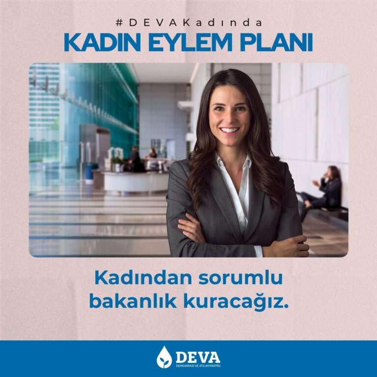 Kadından sorumlu bakanlık kuracağız.