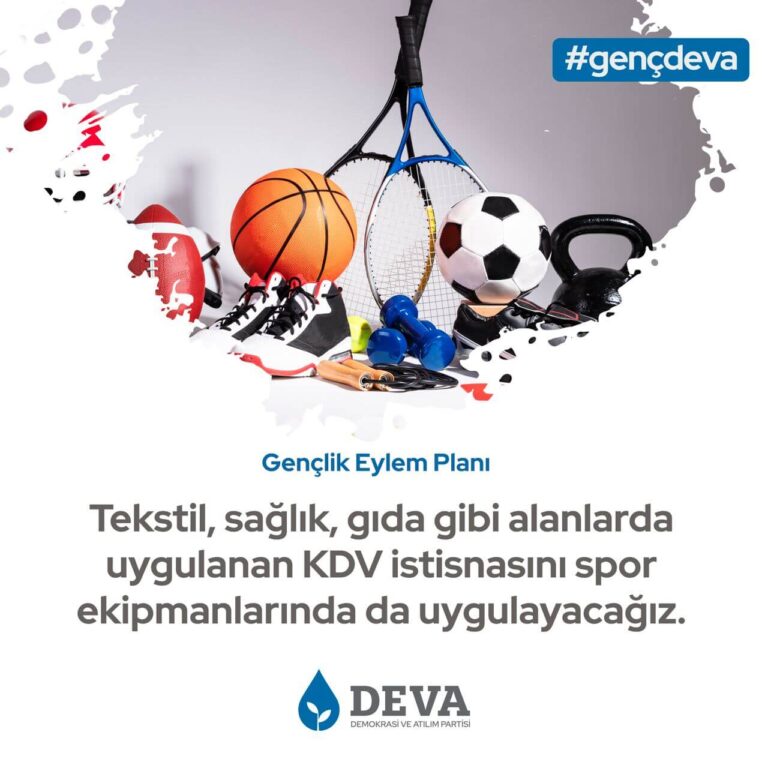Spor ekipmanlarında KDV'yi düşüreceğiz