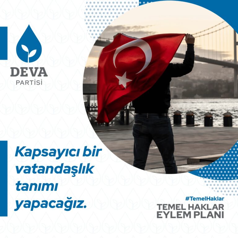 Anayasanın 66. maddesini “Türkiye Cumhuriyeti vatandaşlığı ile ilgili esaslar dil, din, etnik köken, mezhep ve benzeri farklılıklar gözetilmeksizin kanunla düzenlenir.” şeklinde yeniden düzenleyerek kapsayıcı bir vatandaşlık anlayışını benimseyeceğiz.