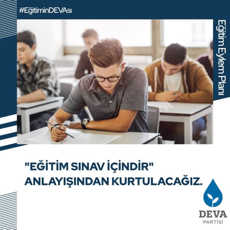 Eğitim sınav içindir anlayışından kurtulacağız.