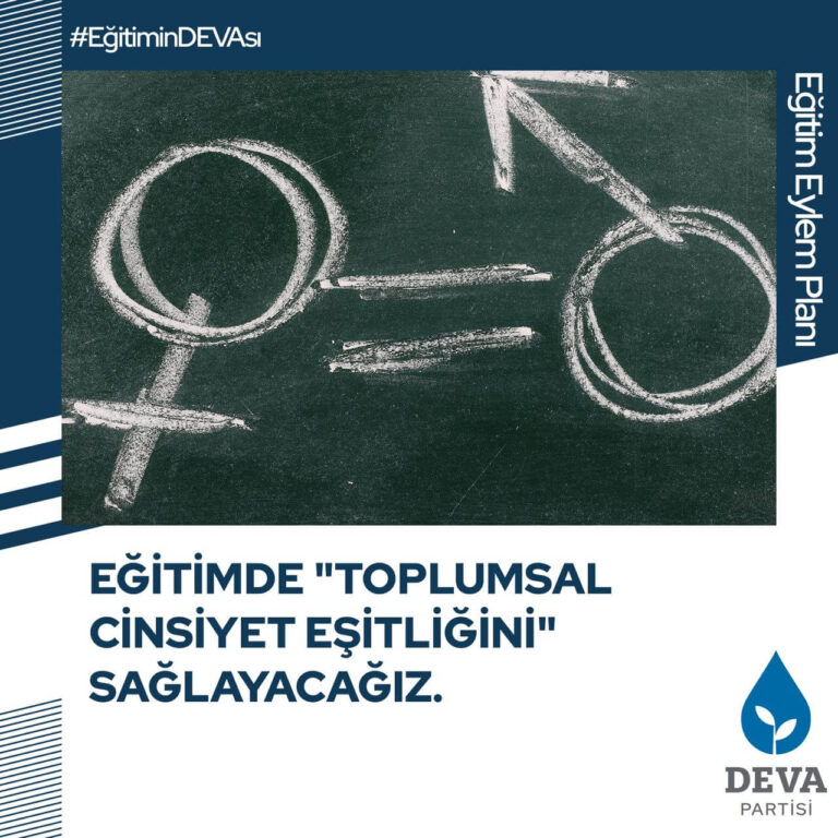 Eğitimde toplumsal cinsiyet eşitliğini sağlayacağız.