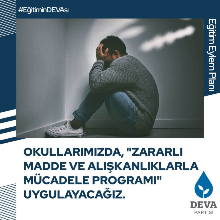 Okullarımızda zararlı madde ve alışkanlıklarla mücadele programı uygulayacağız.