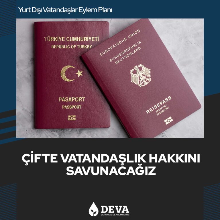 Çifte vatandaş hakkını savunacağız.